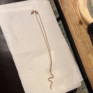 Elegant Gold Snake Pendant Necklace